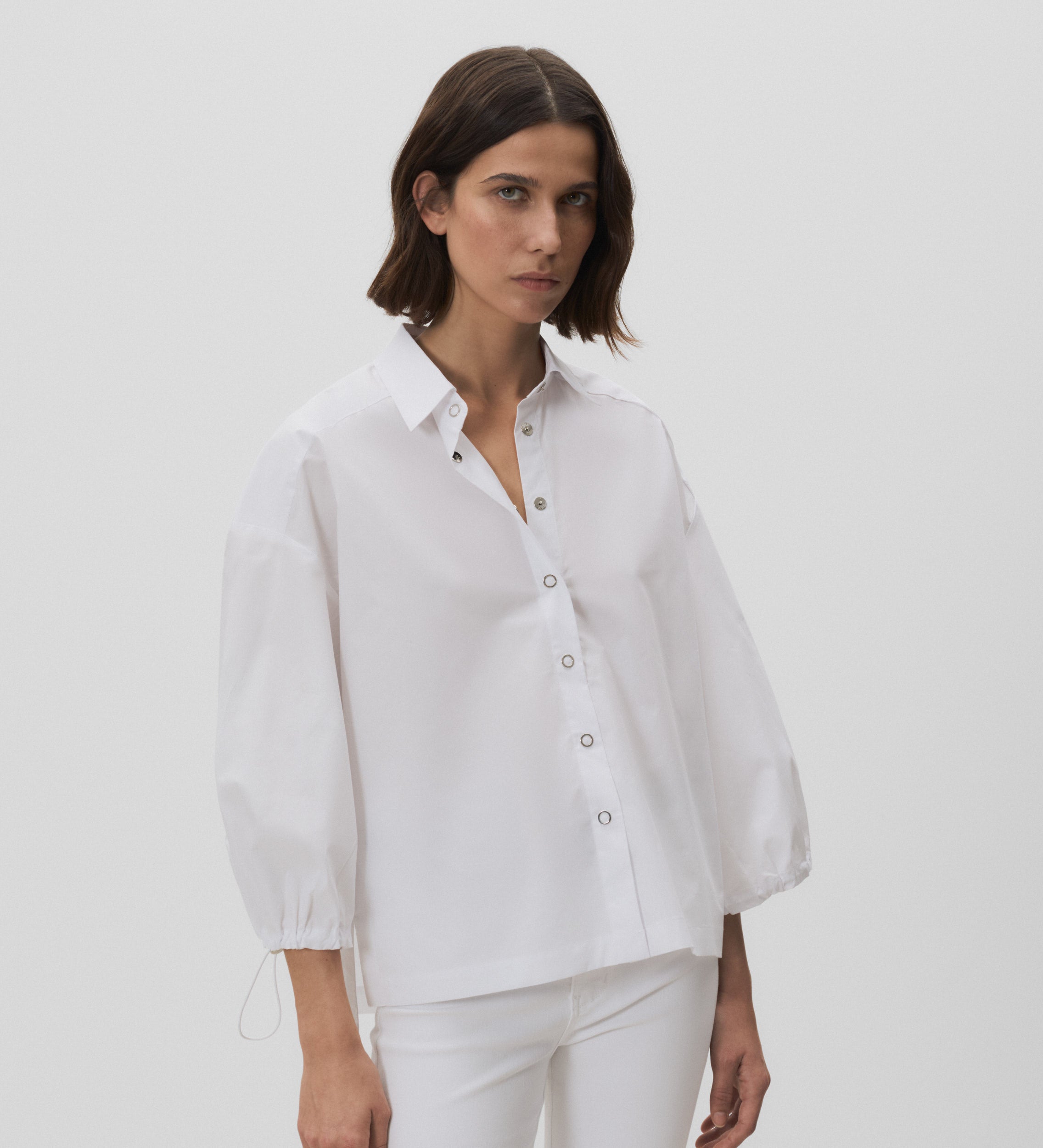 Loose puffed sleeve shirt