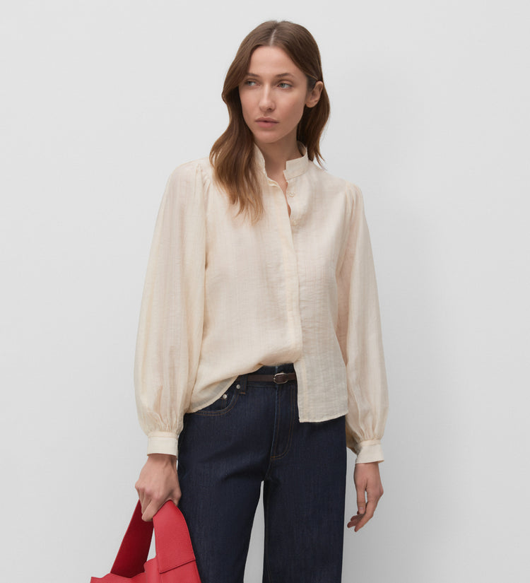 Chemise à manches bouffantes