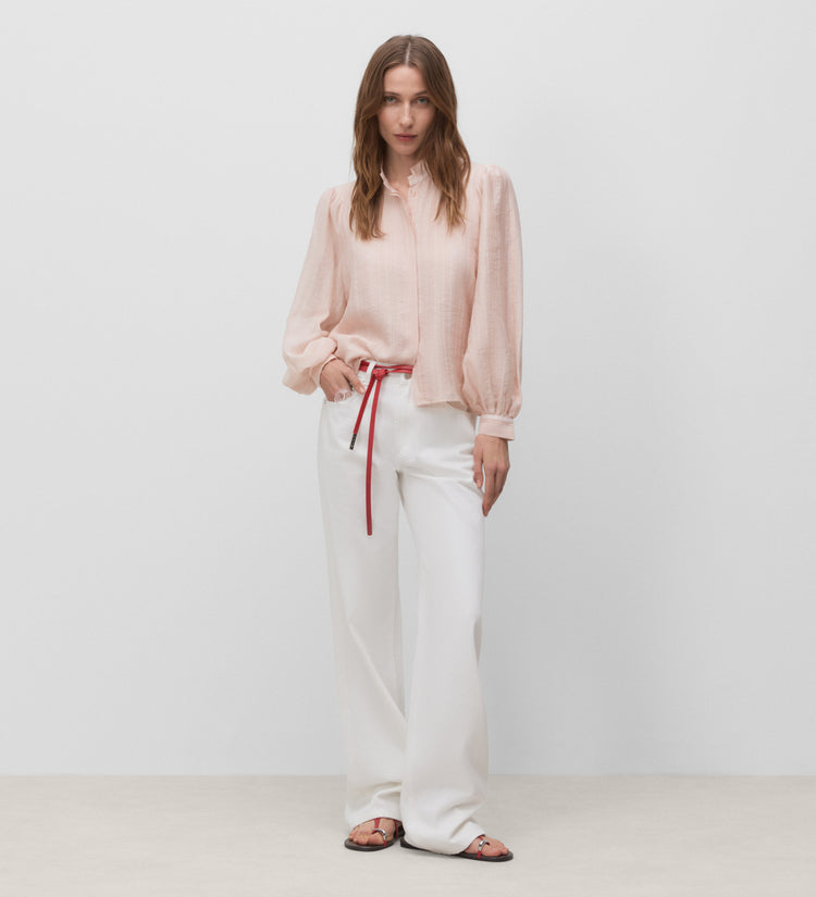 Chemise à manches bouffantes