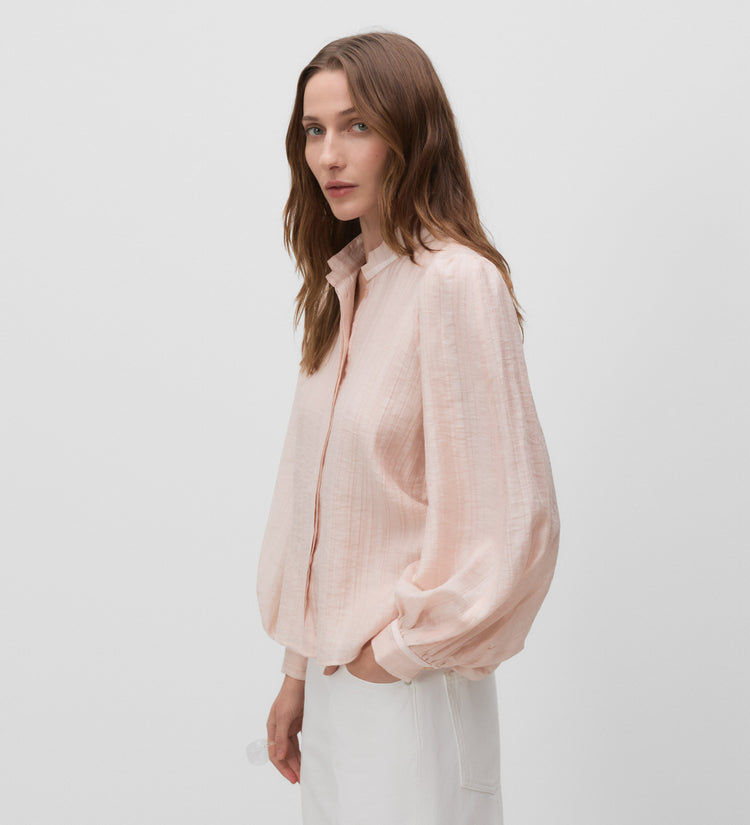 Chemise à manches bouffantes