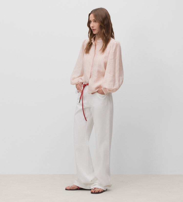 Chemise à manches bouffantes