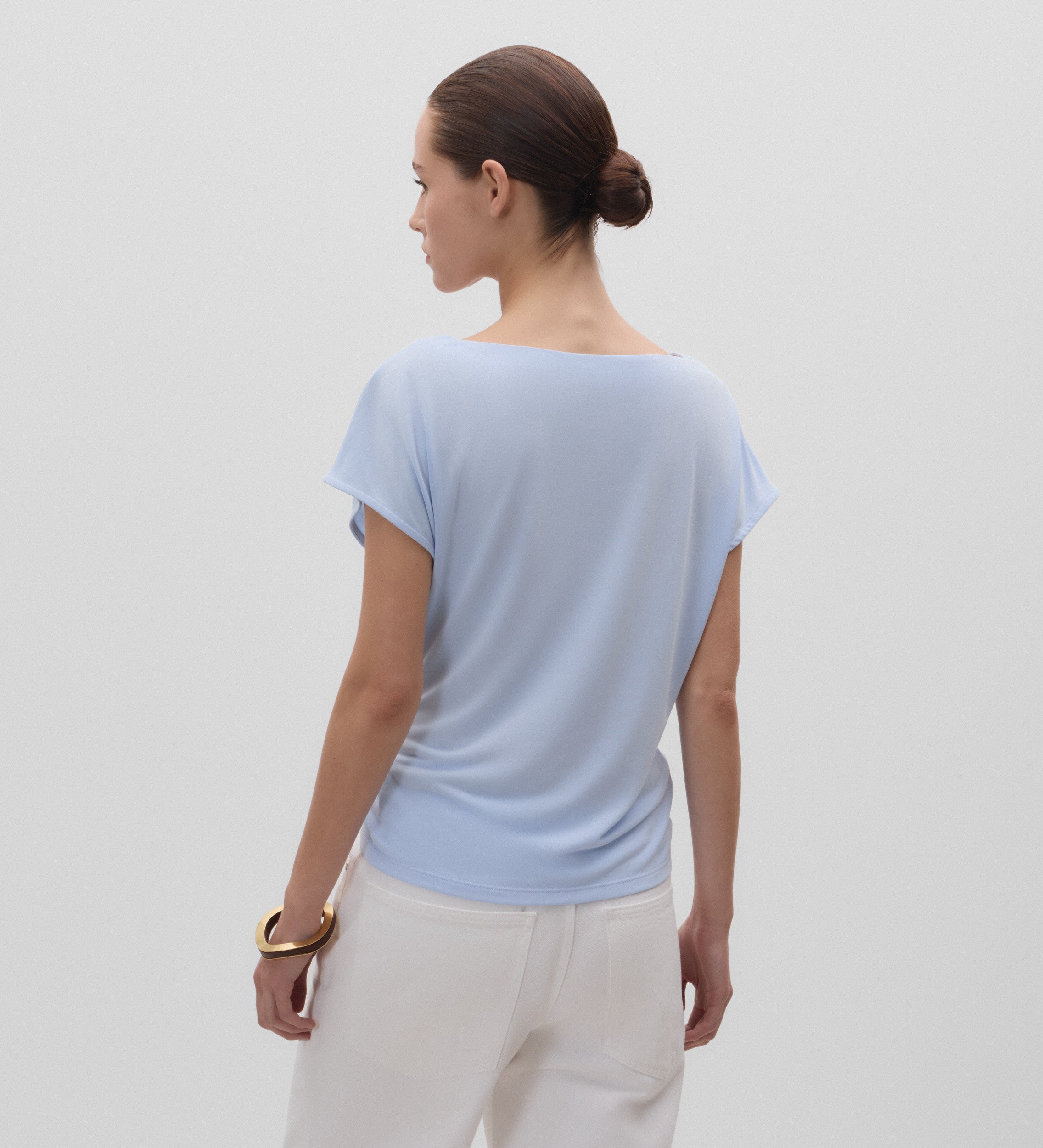 Camiseta manga corte frunces