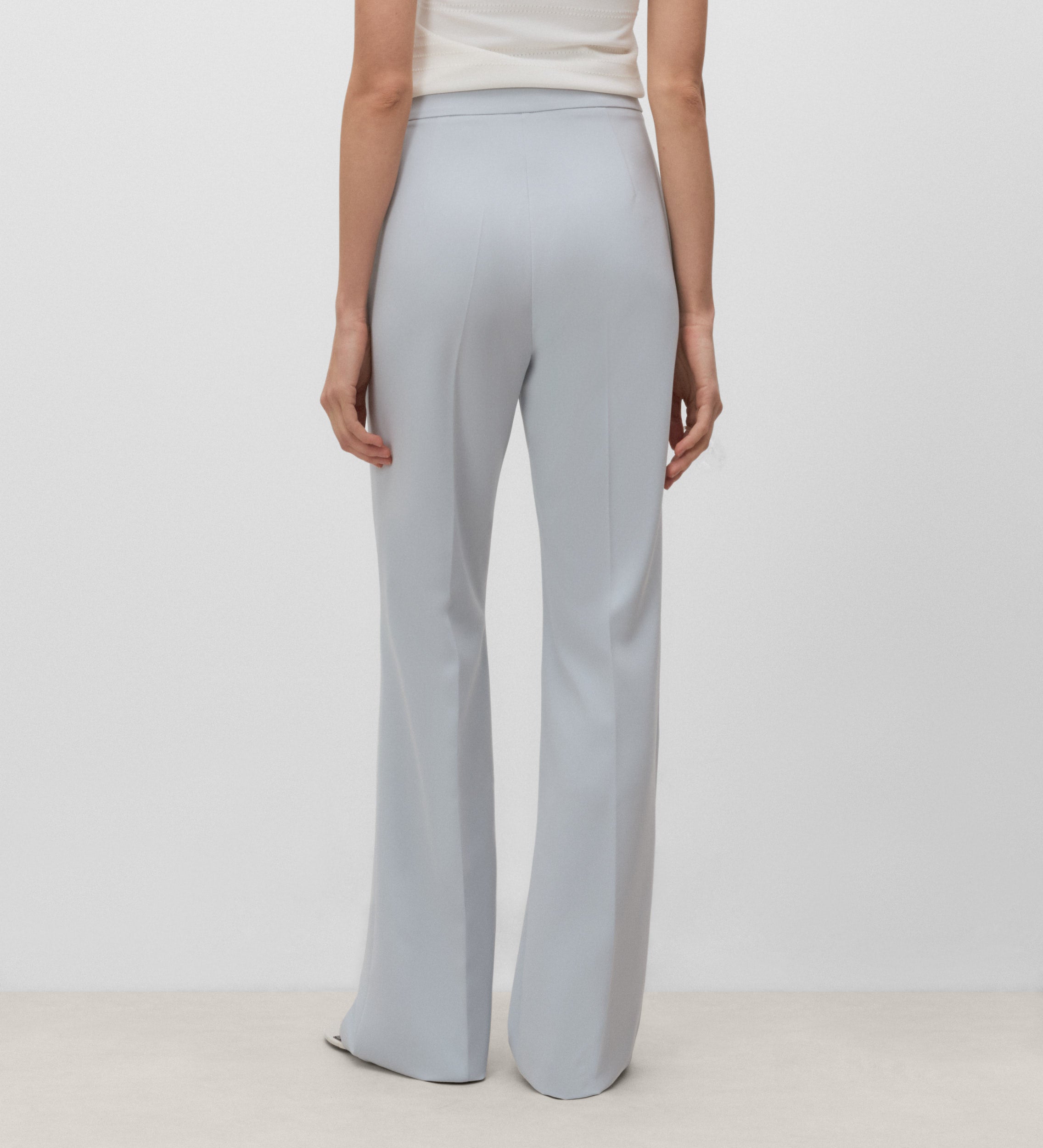 Long flared trousers