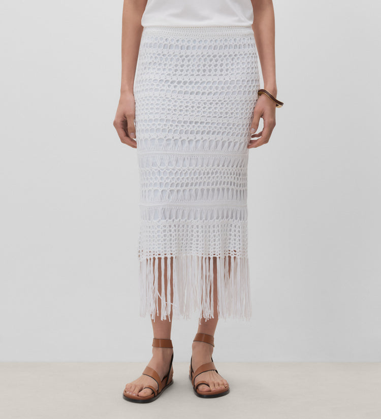 Fringe crochet skirt