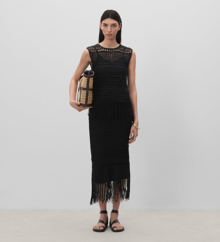 Fringe crochet skirt