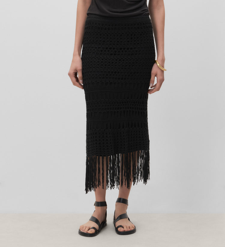 Fringe crochet skirt