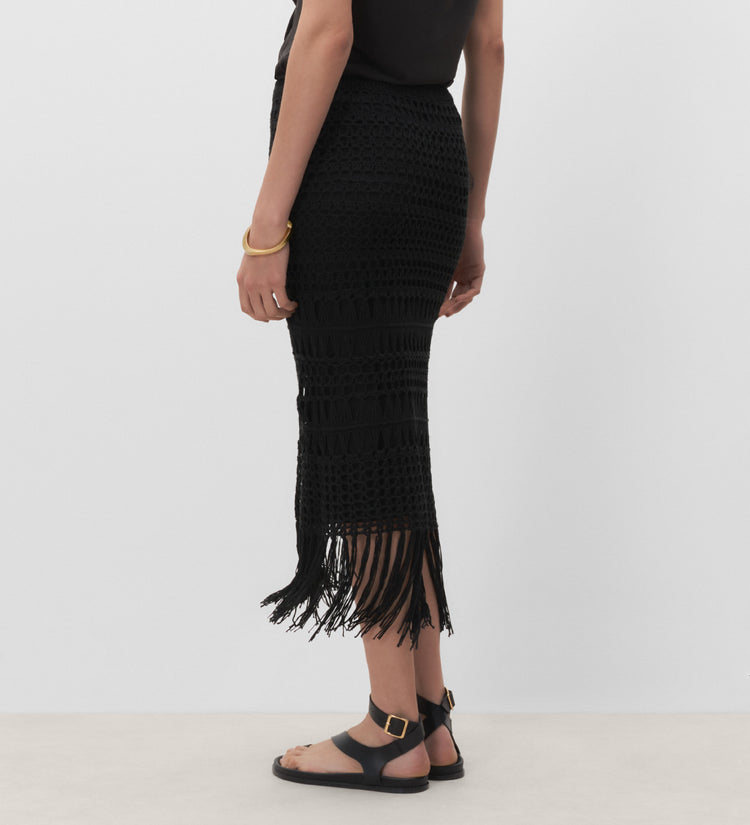 Fringe crochet skirt