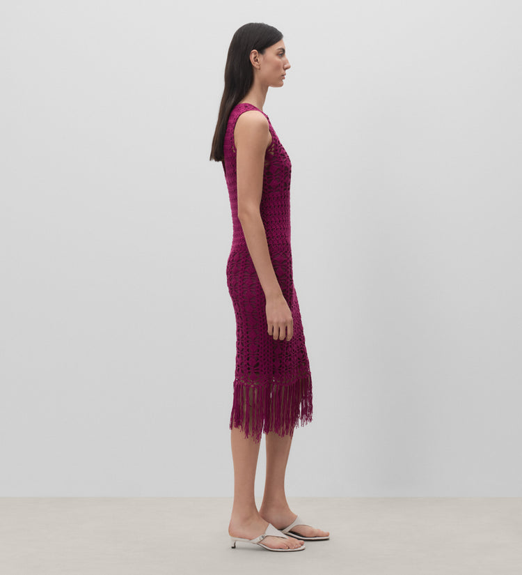 simorra green fringe dress Long fringed dress