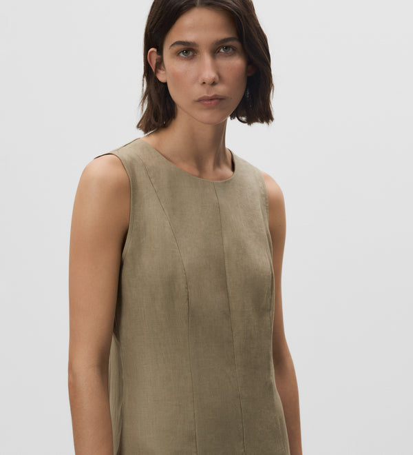 Godets shirred dress