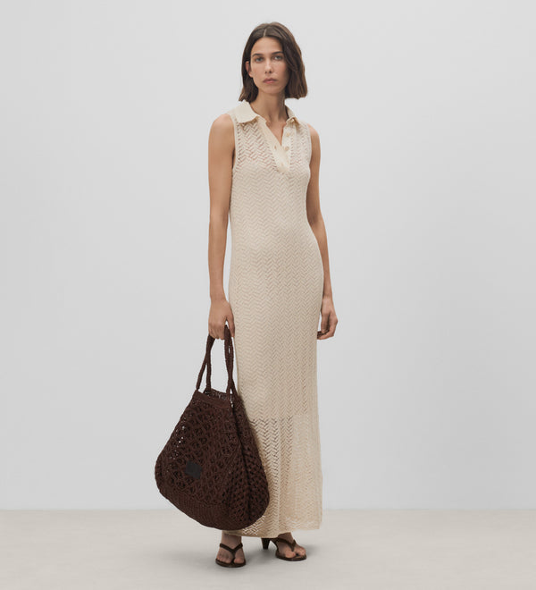 Openwork knit dress
