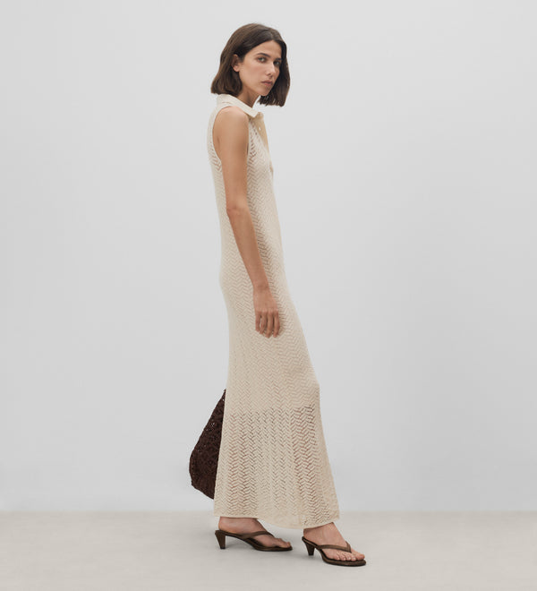 Openwork knit dress