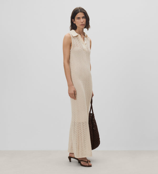 Openwork knit dress