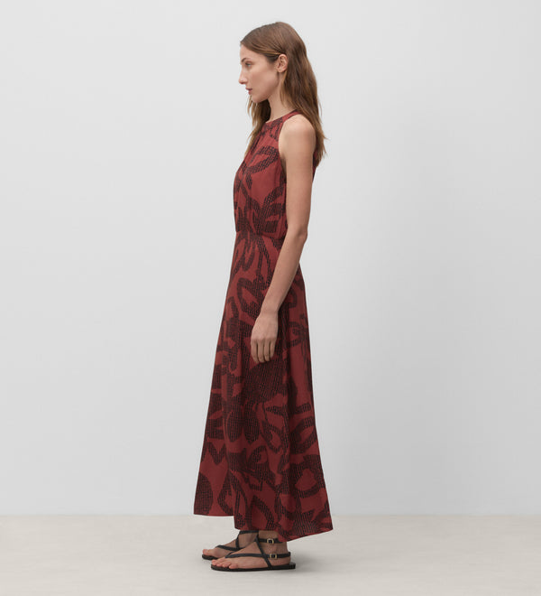 Printed halter dress