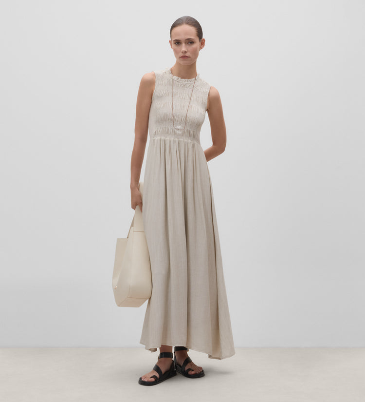 Robe longue élastiquée