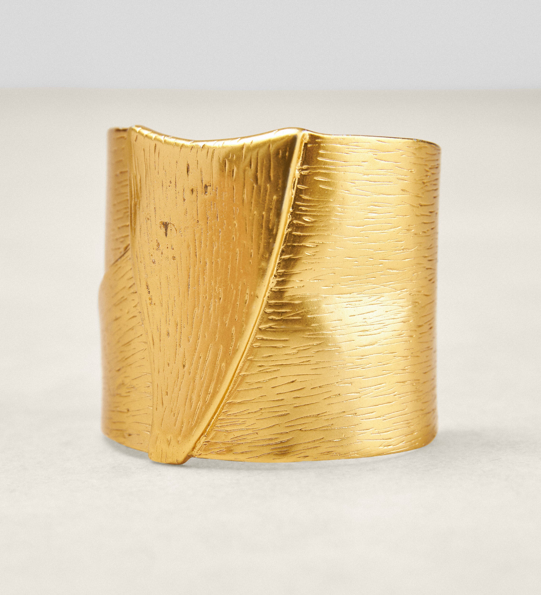 Wide gold bracelet