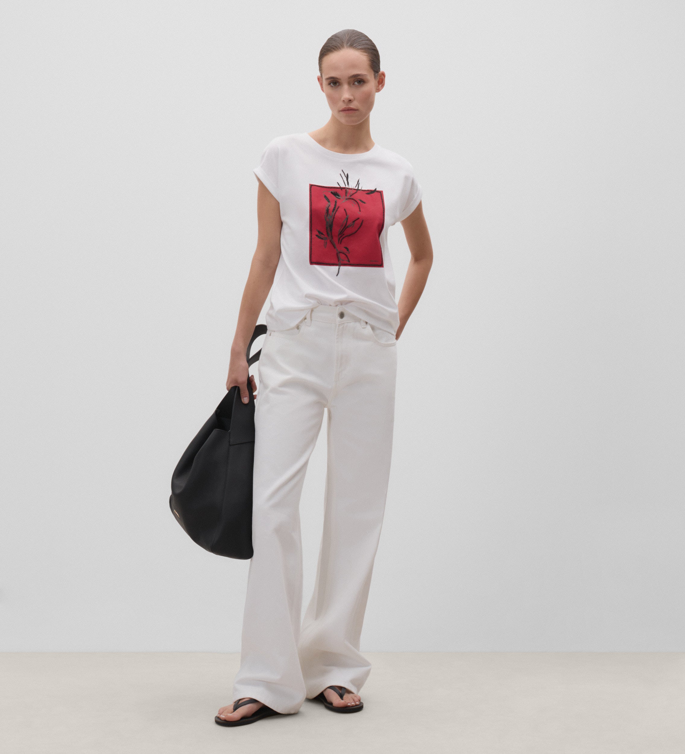 Graphic drop sleeve t-shirt