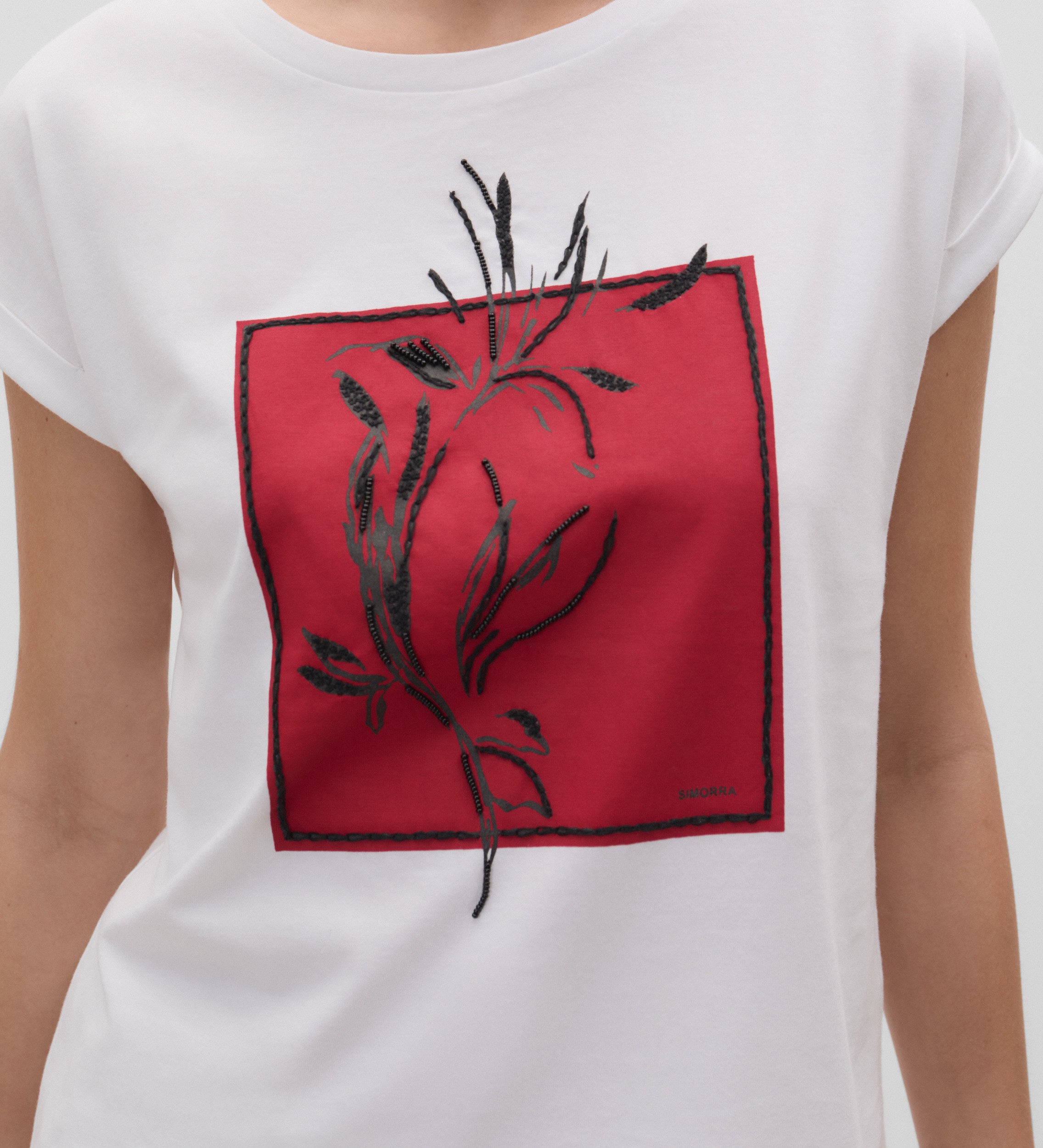 Graphic drop sleeve t-shirt