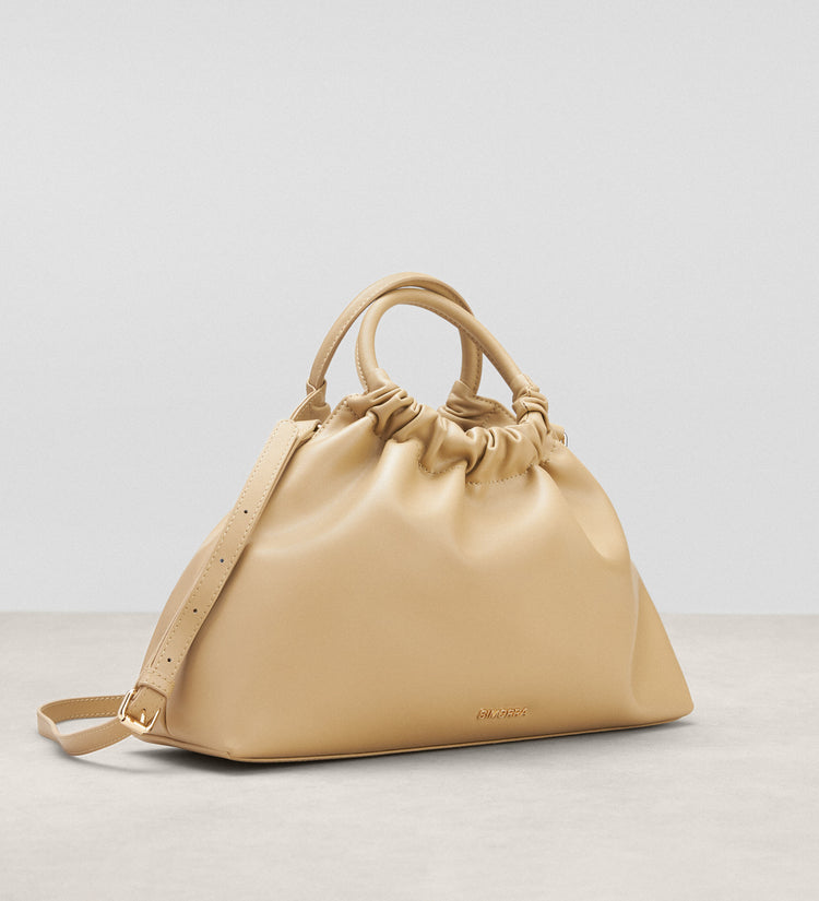 Ruched leather bag