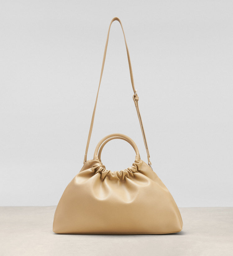 Ruched leather bag