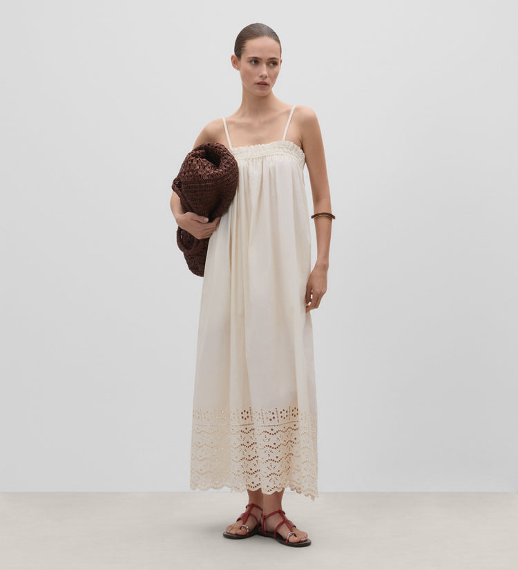 Robe bustier brodée