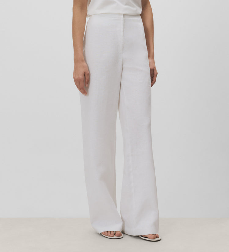 Pantalón recto lino