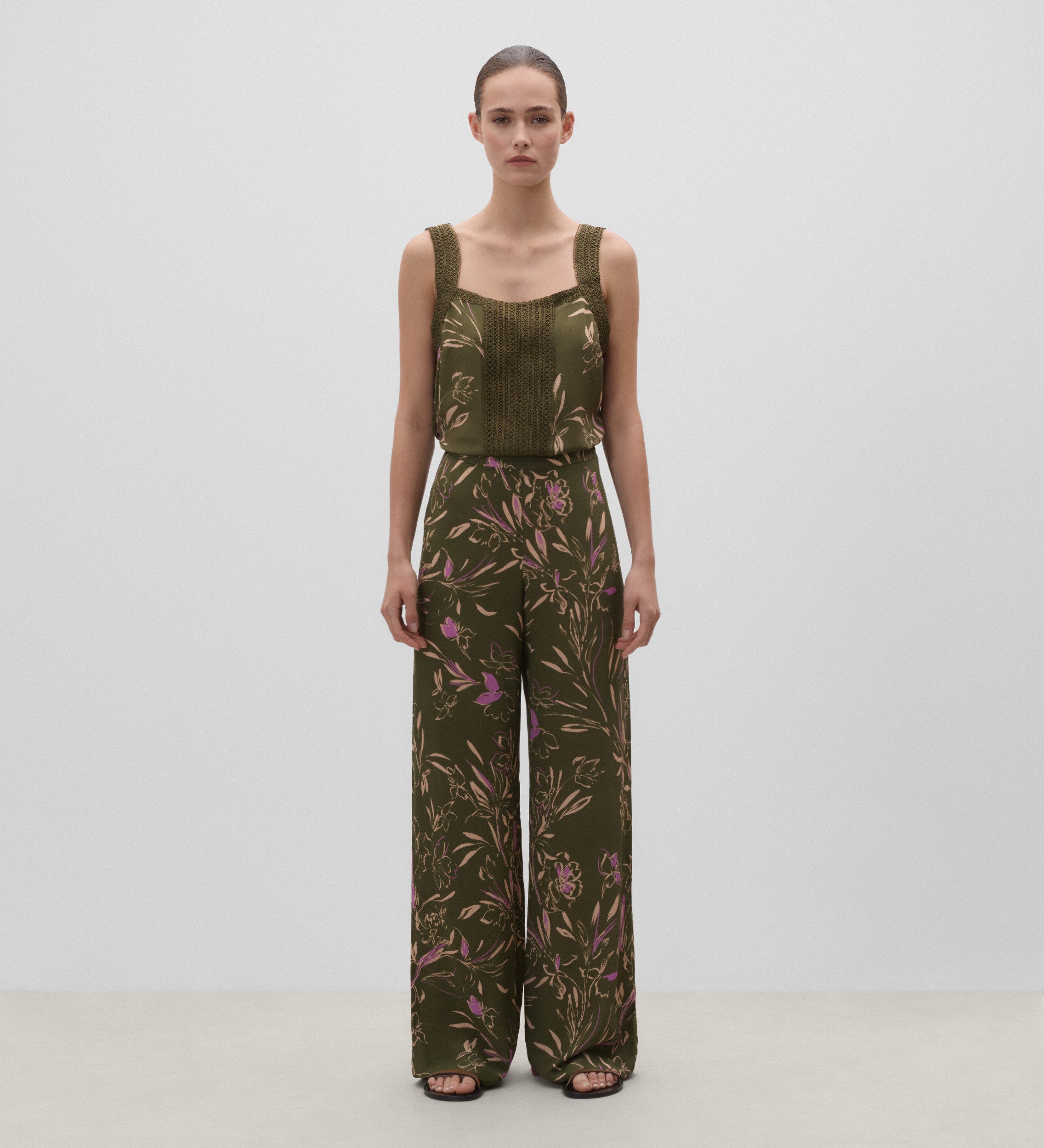 Pantalón fluido estampado