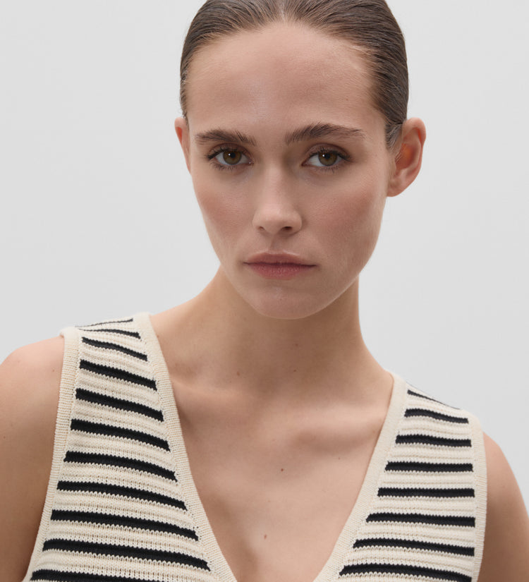 Striped knit top