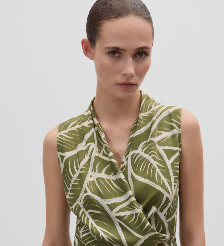 Blouse sans manches imprimée