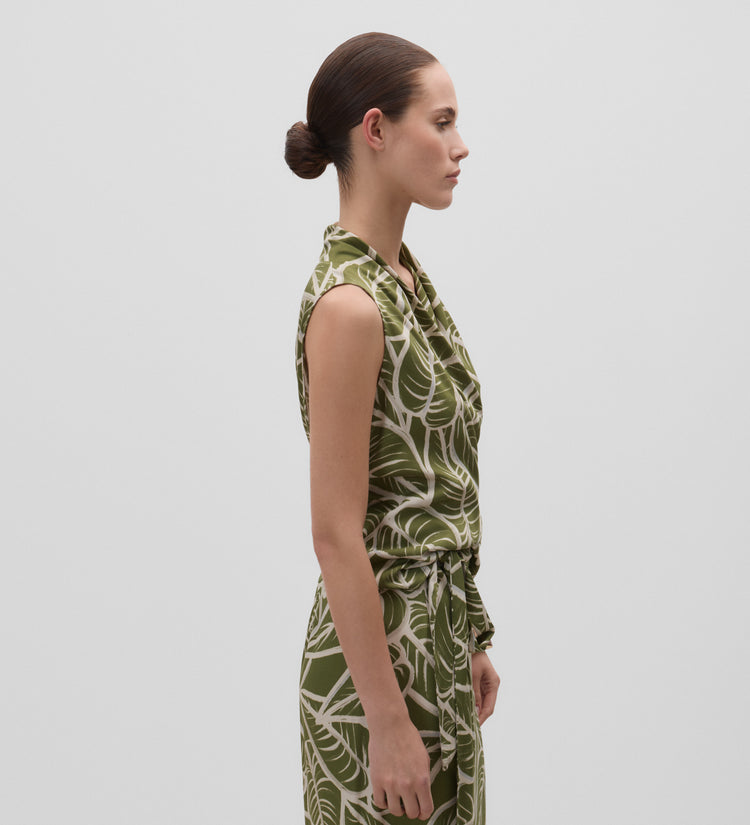 Blouse sans manches imprimée