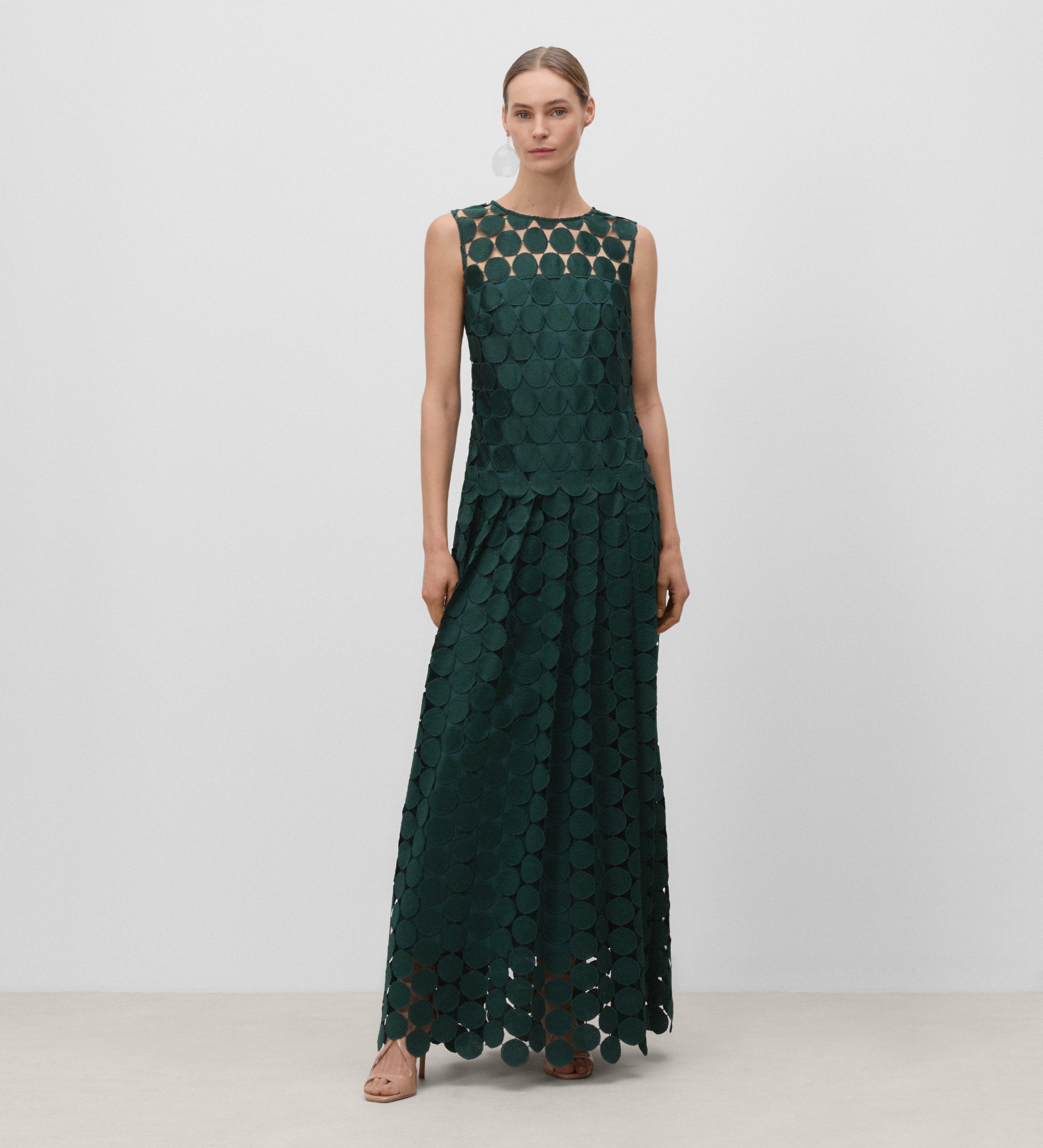 Vestido largo guipur