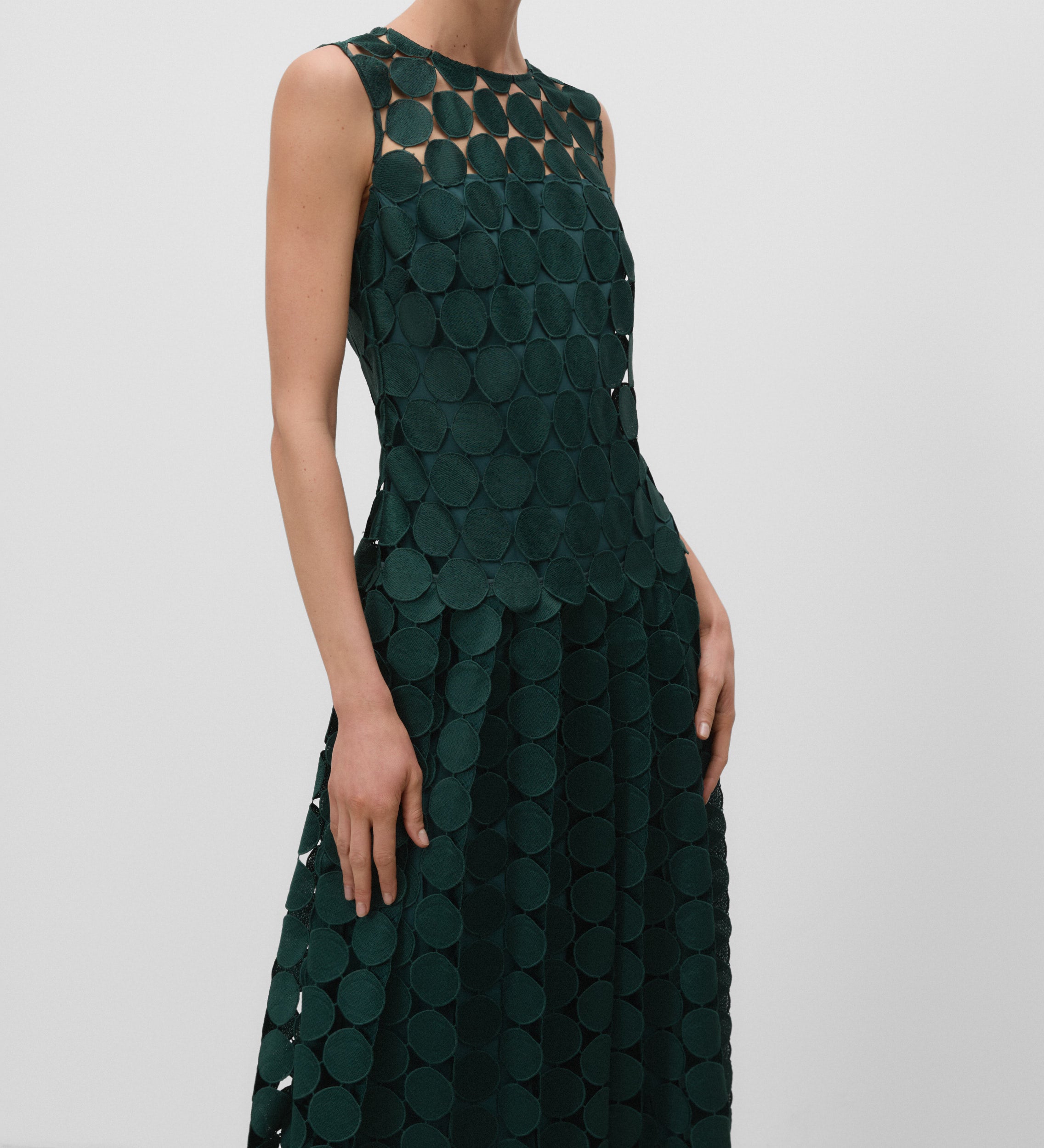 Vestido largo guipur