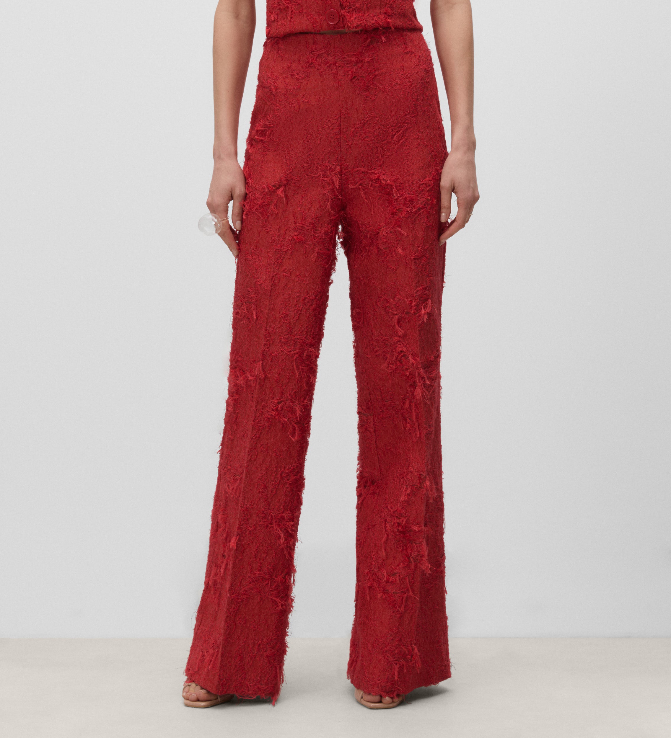 Wide jacquard trousers