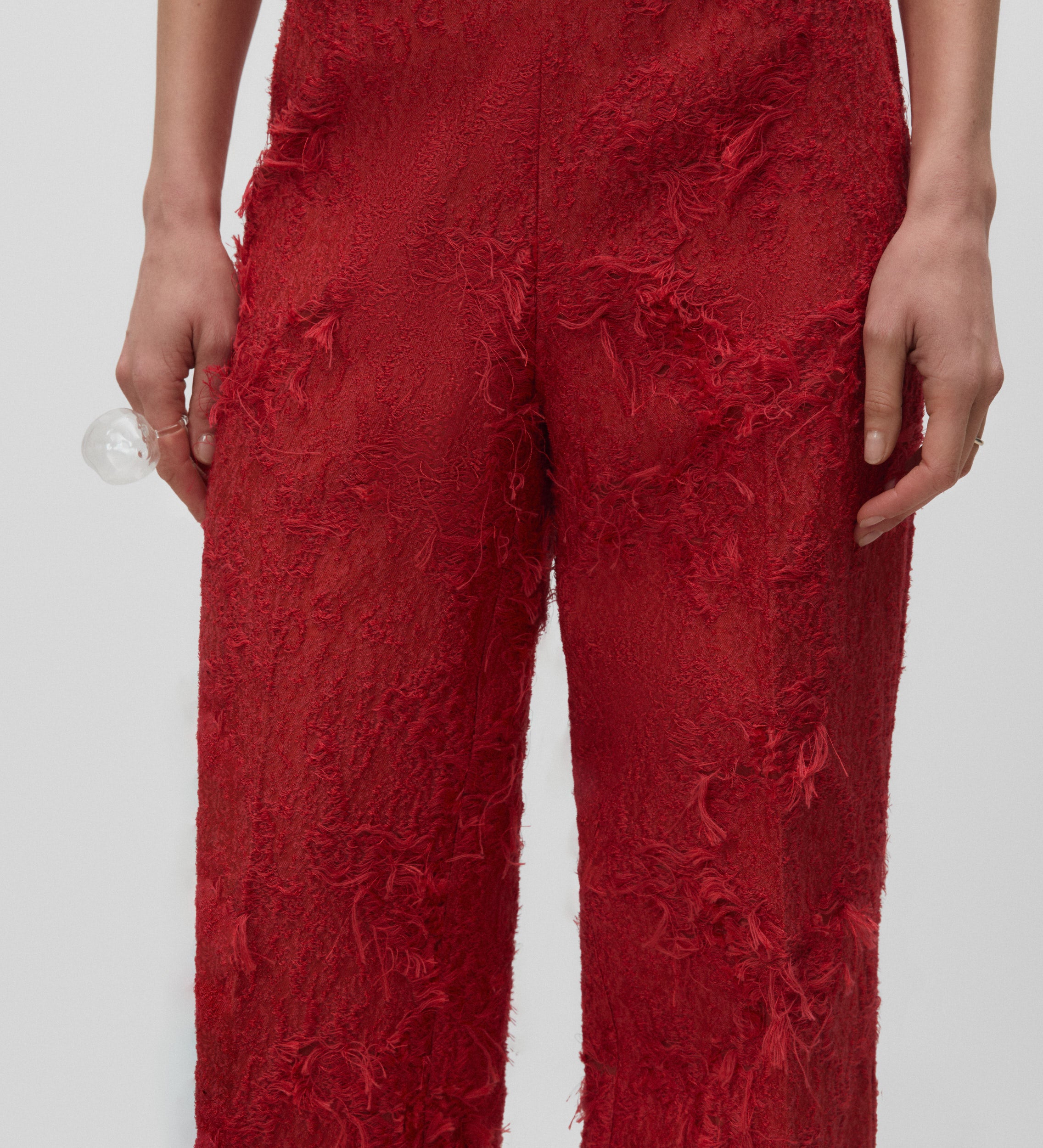 Wide jacquard trousers