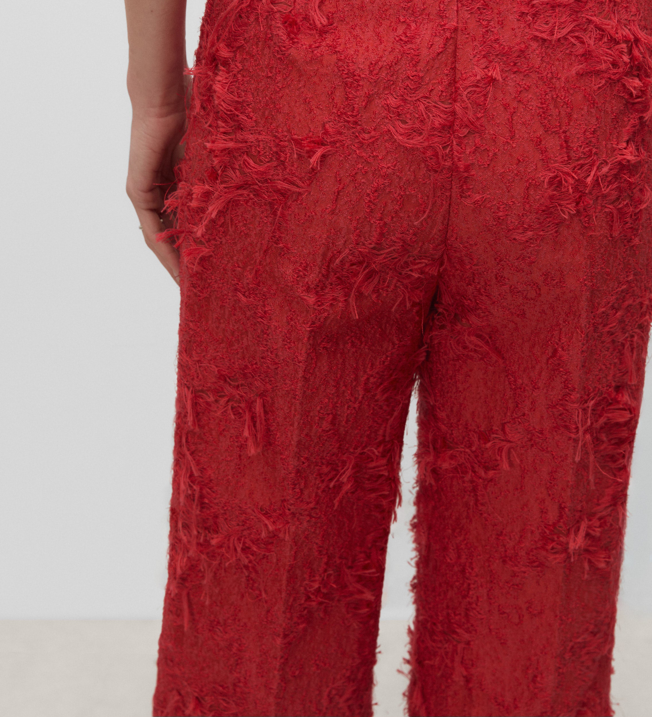 Wide jacquard trousers