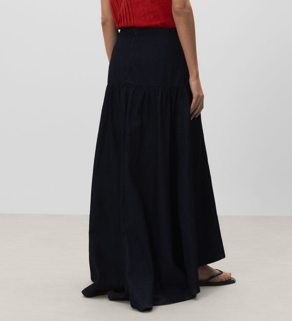 Long flared skirt