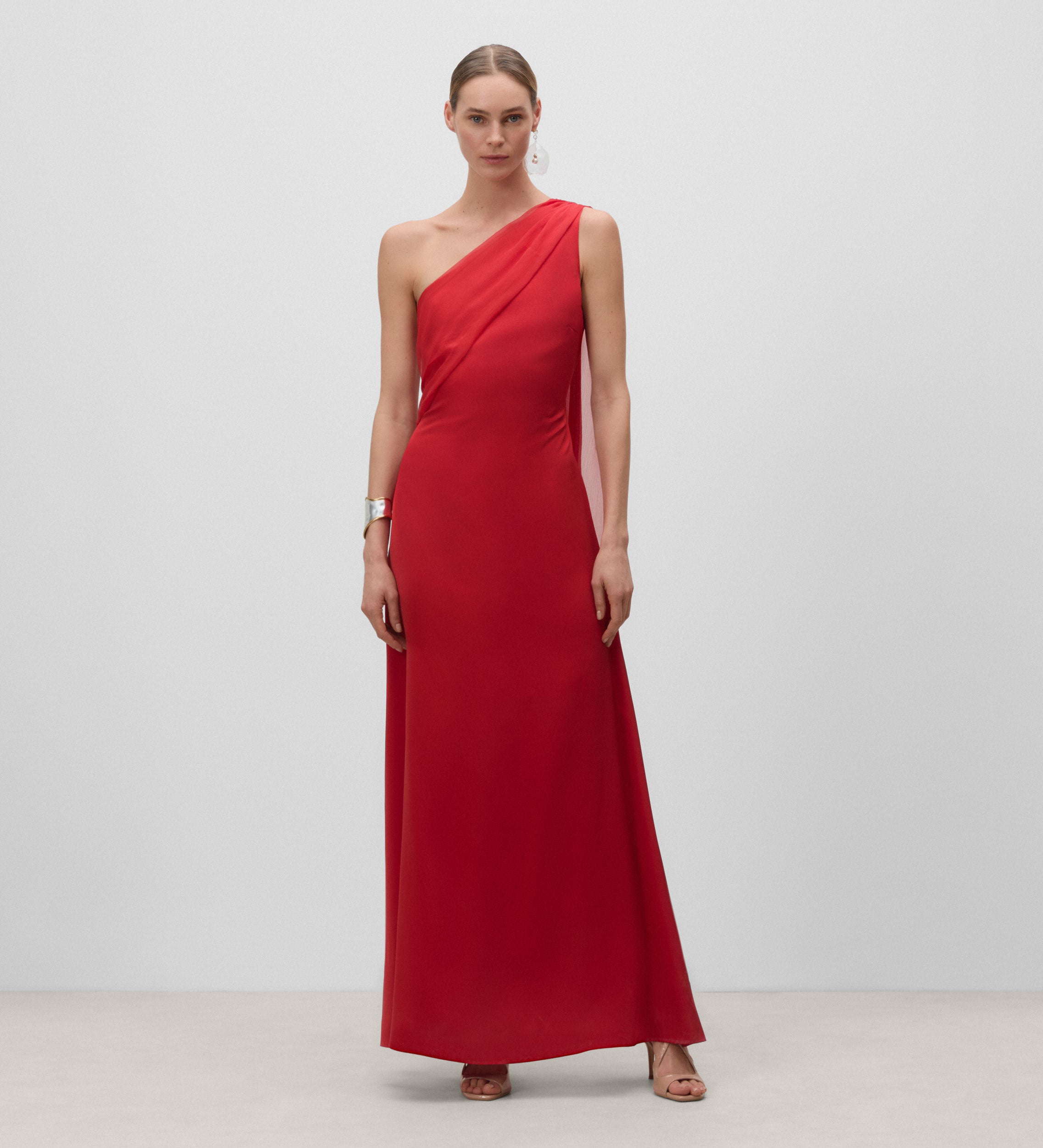 Robe longue asymétrique