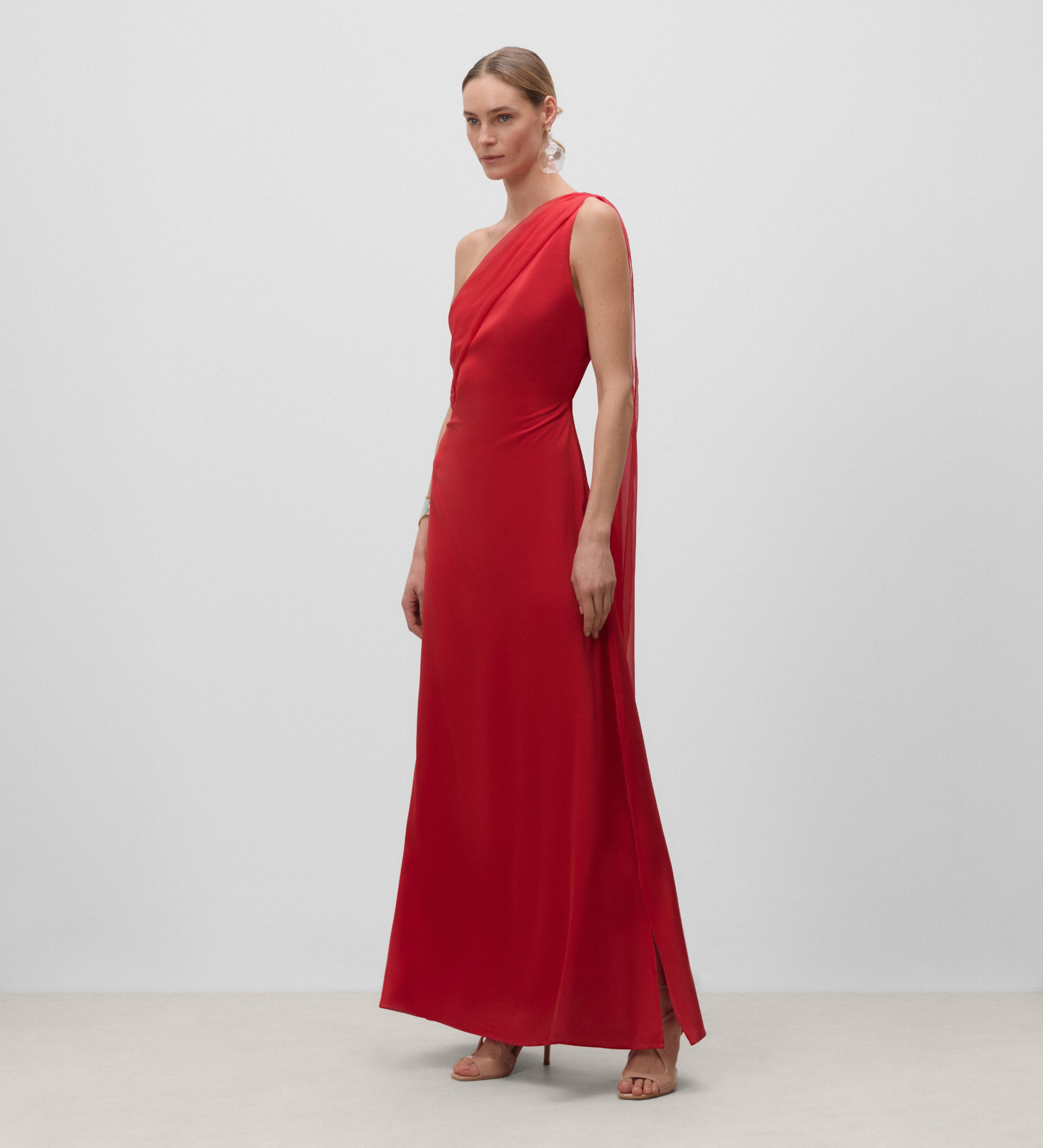 Robe longue asymétrique