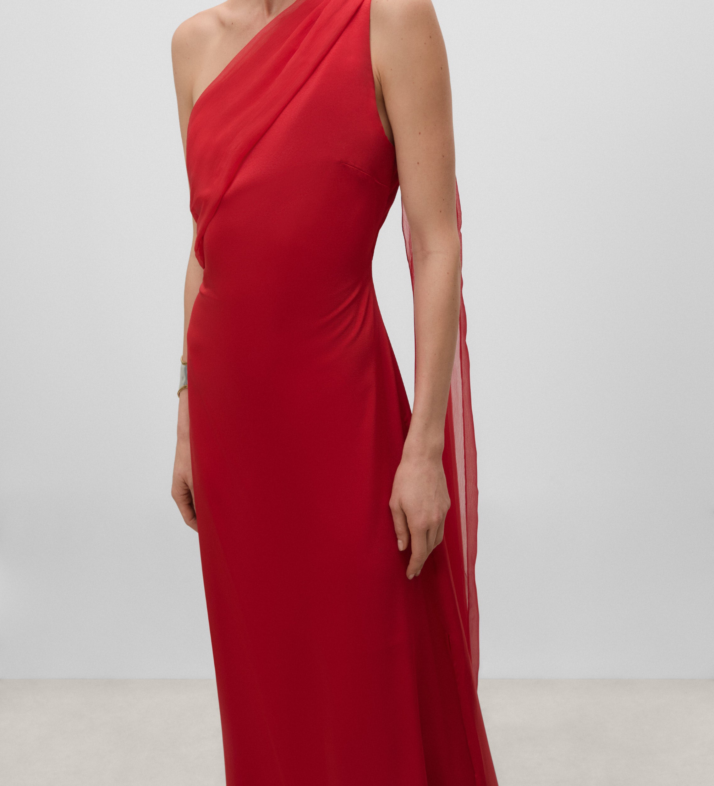 Robe longue asymétrique