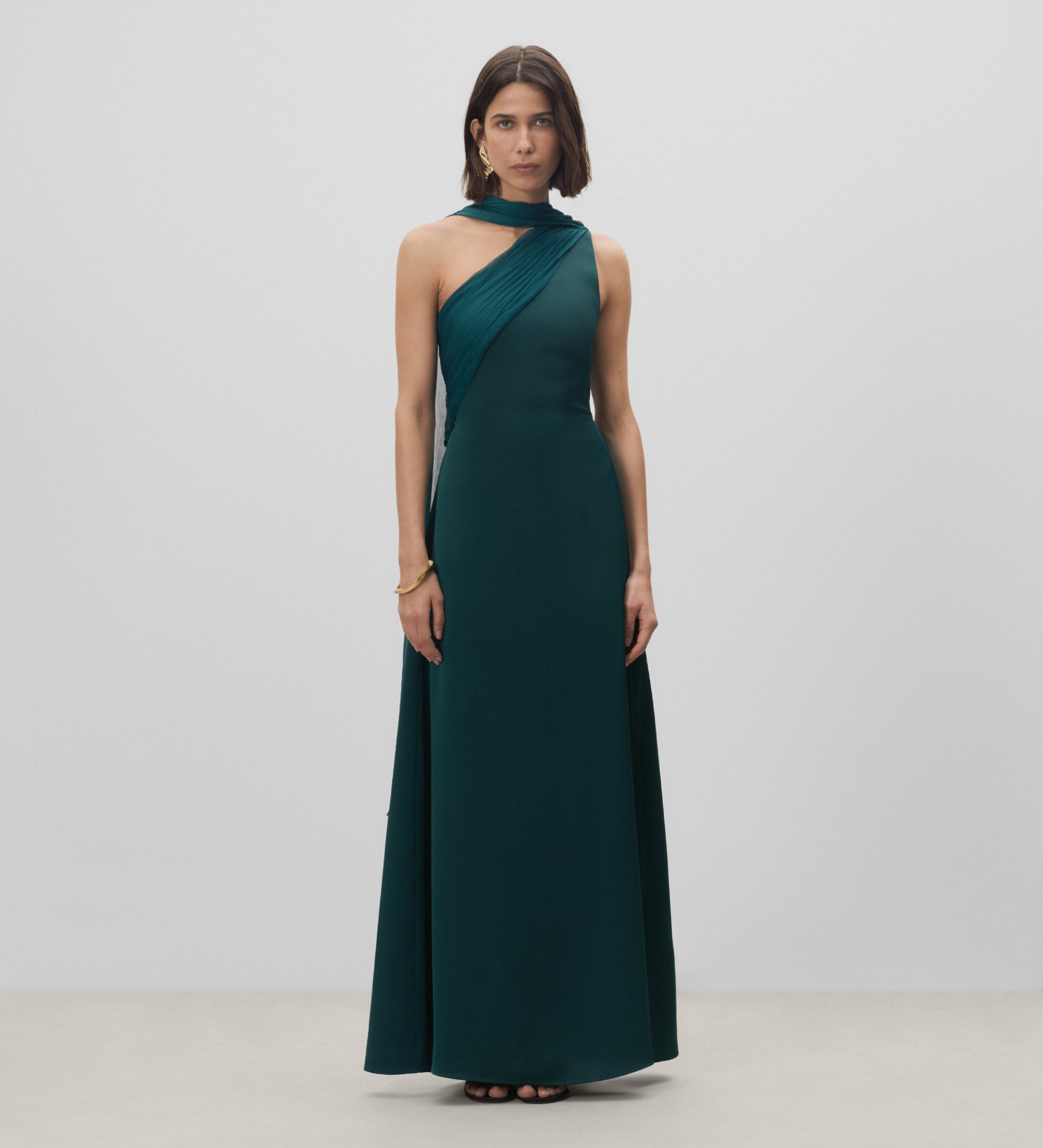 Robe longue asymétrique