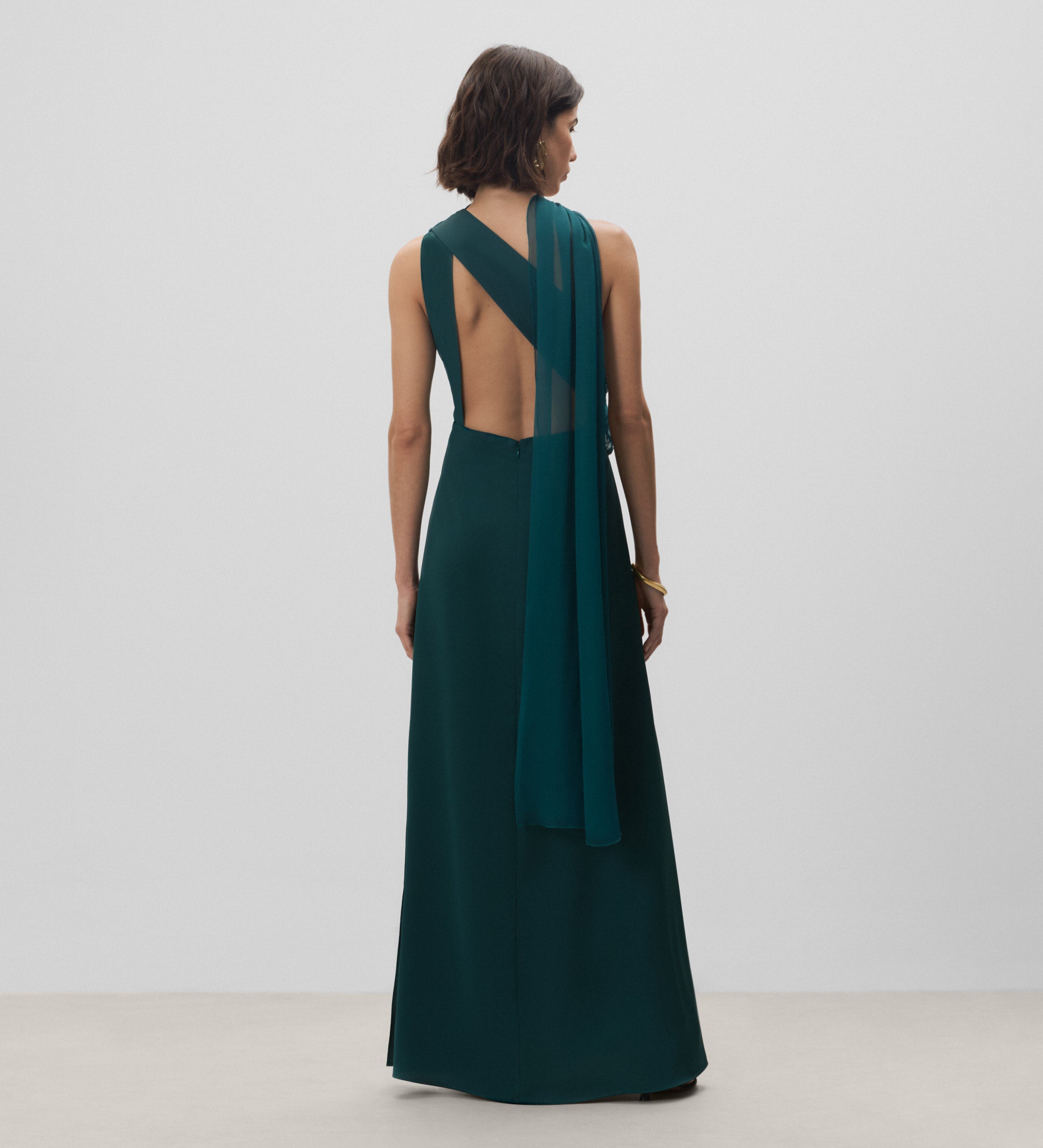 Robe longue asymétrique