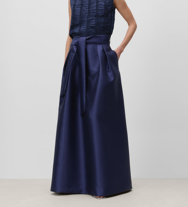 Long flared skirt