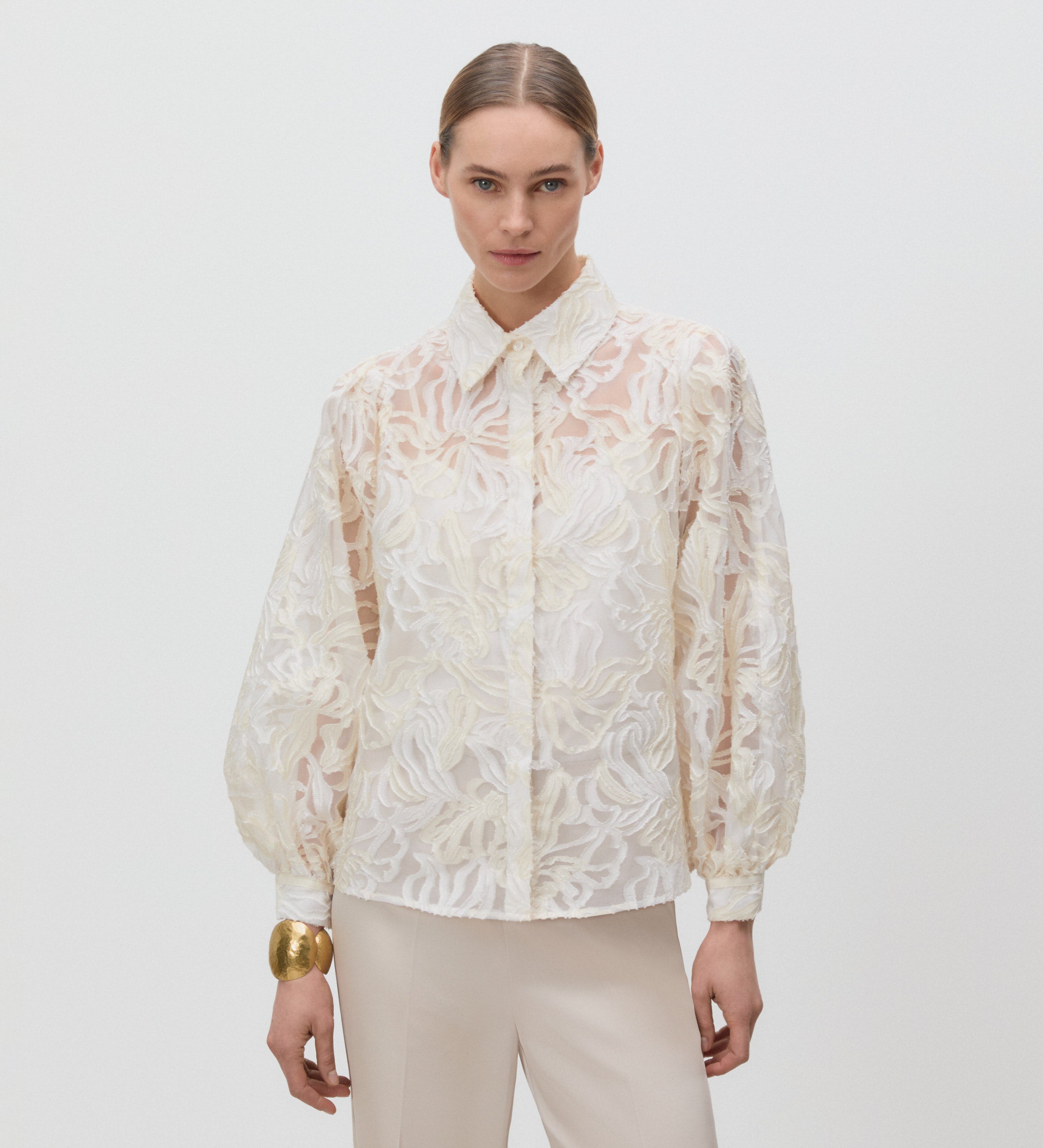 Shirt collar blouse