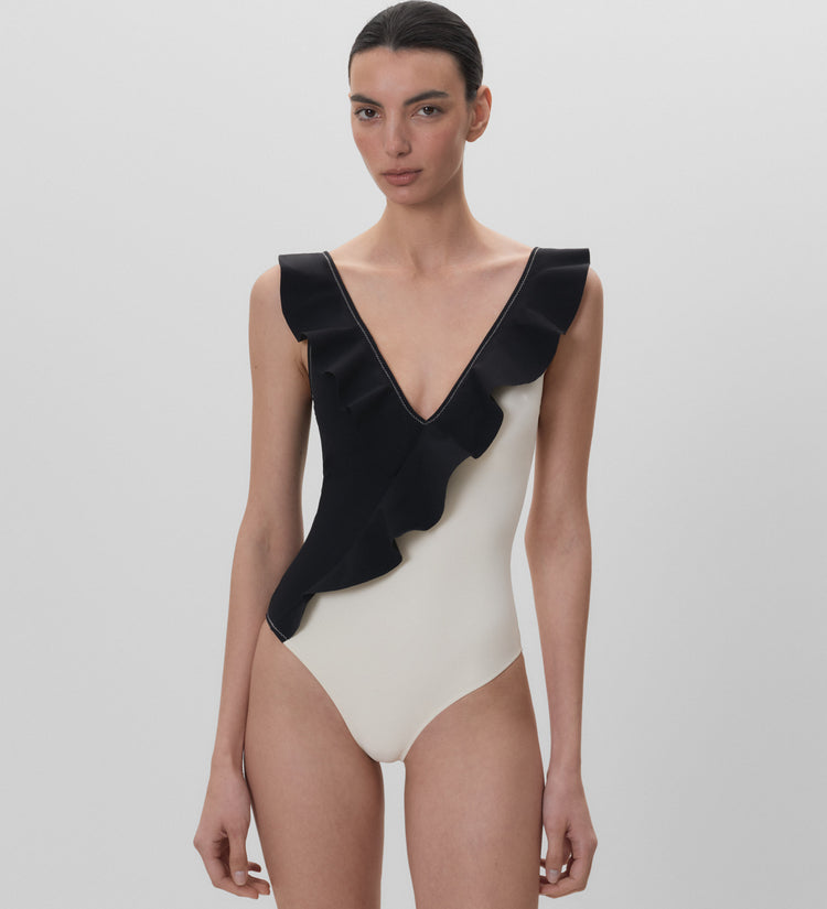 Ruffled swimsuit