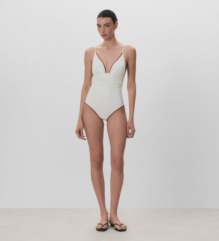 V-neck swimsuit