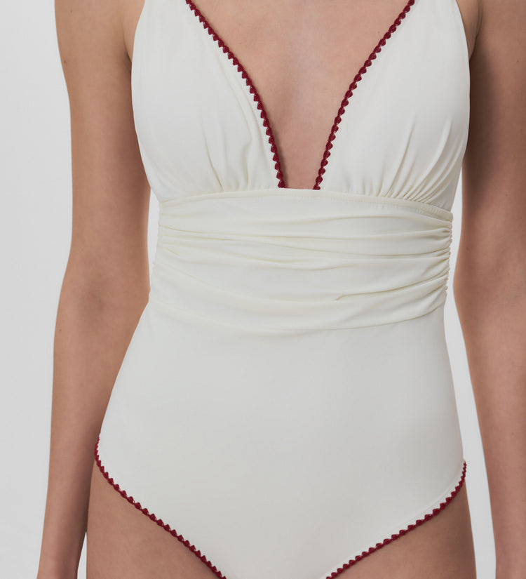V-neck swimsuit