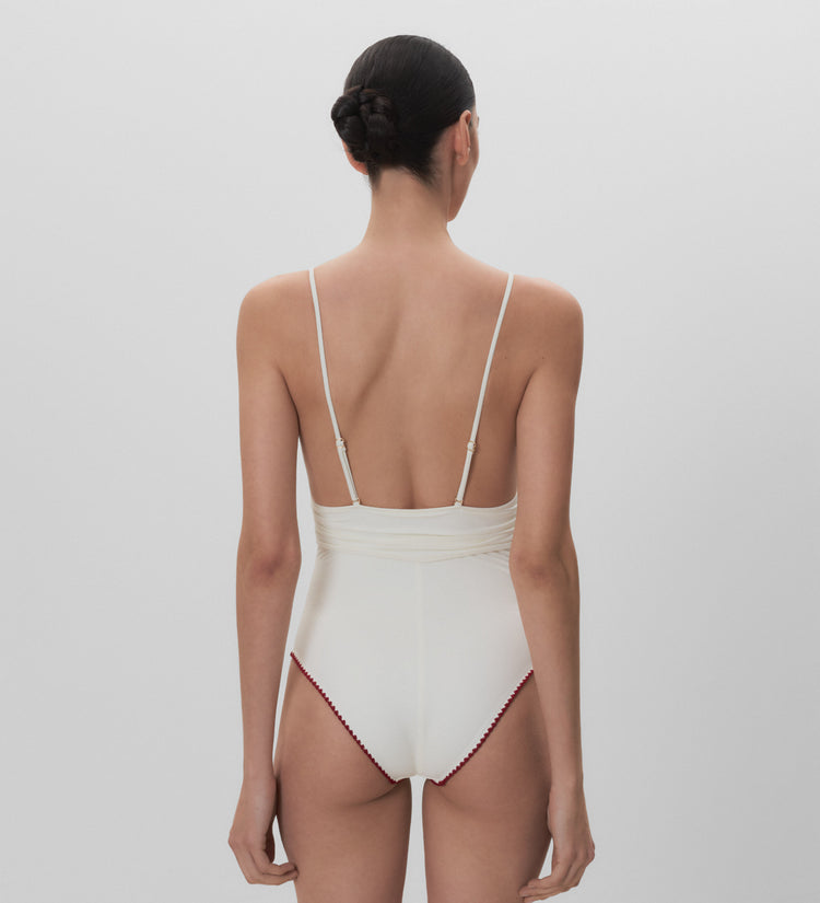 V-neck swimsuit