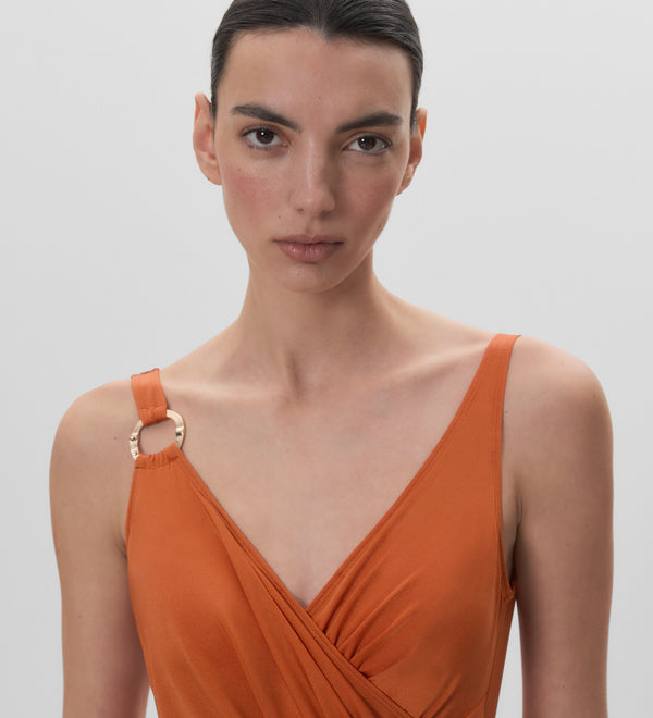 Draped swimsuit