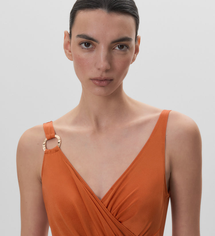 Draped swimsuit