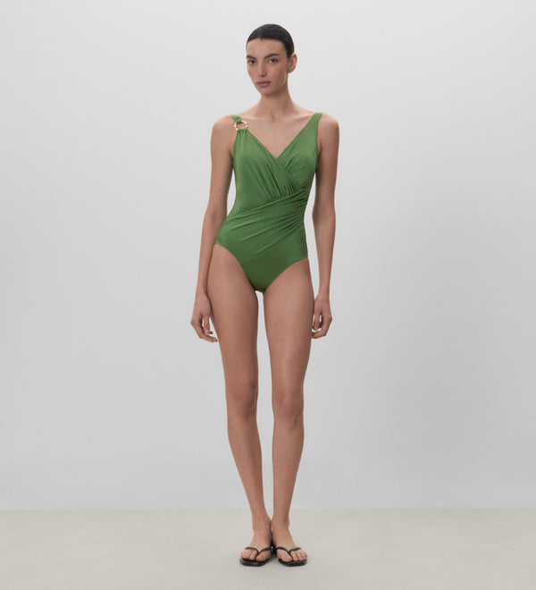 Draped swimsuit