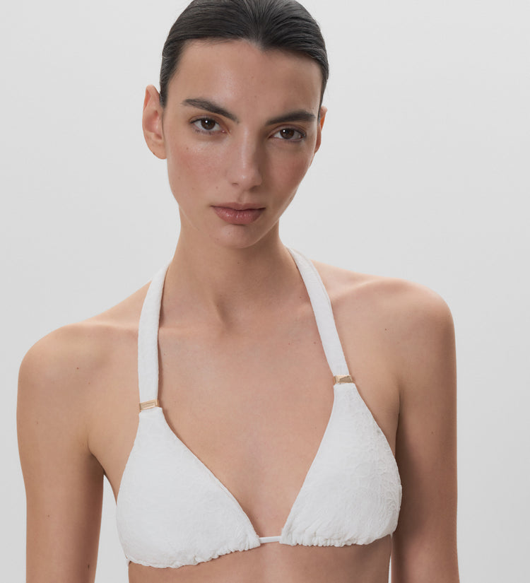Haut de bikini jacquard